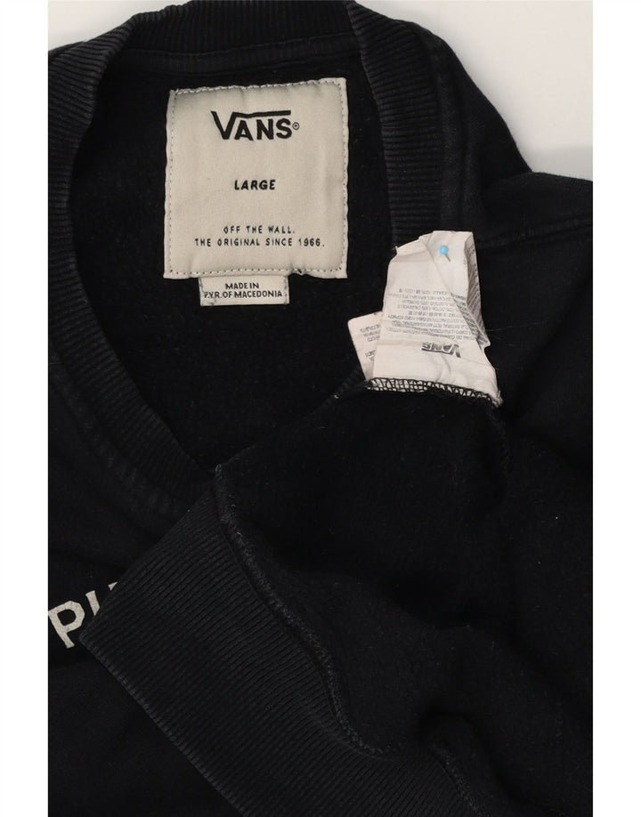 Vans Herren-Sweatshirt mit Grafik, groß, aus schwarzer Baumwolle