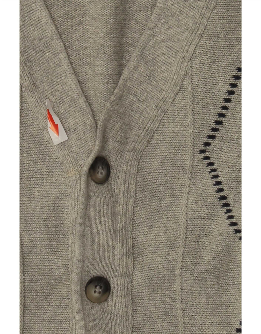 Roger Kent Herren-Strickjacke IT 52 Large Grau Argyle/Diamant