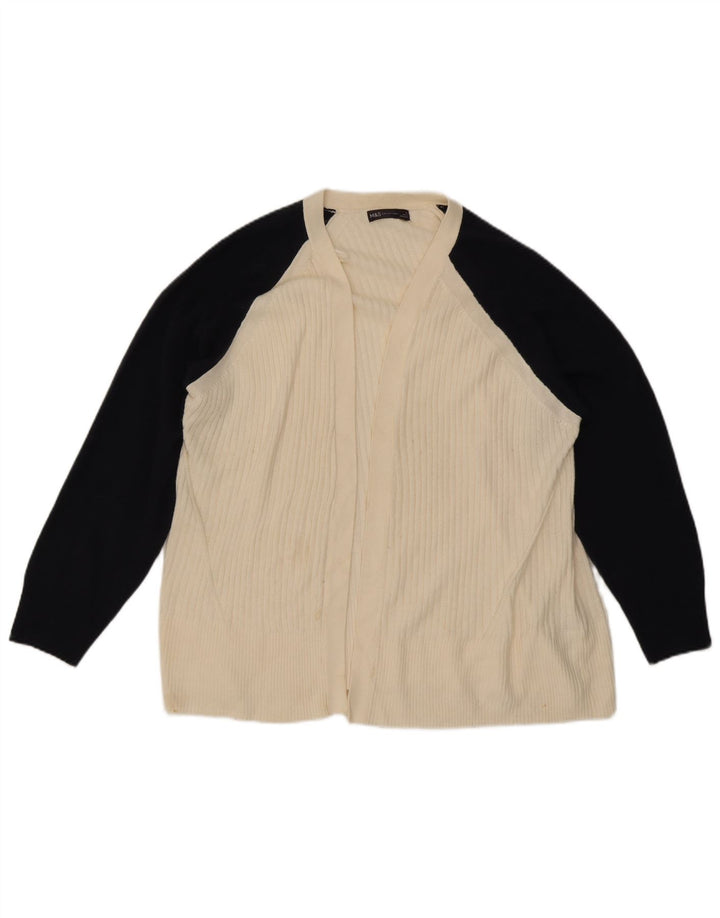 Marks & Spencer Damen-Strickjacke in Übergröße, Gr. 18, XL, Weiß
