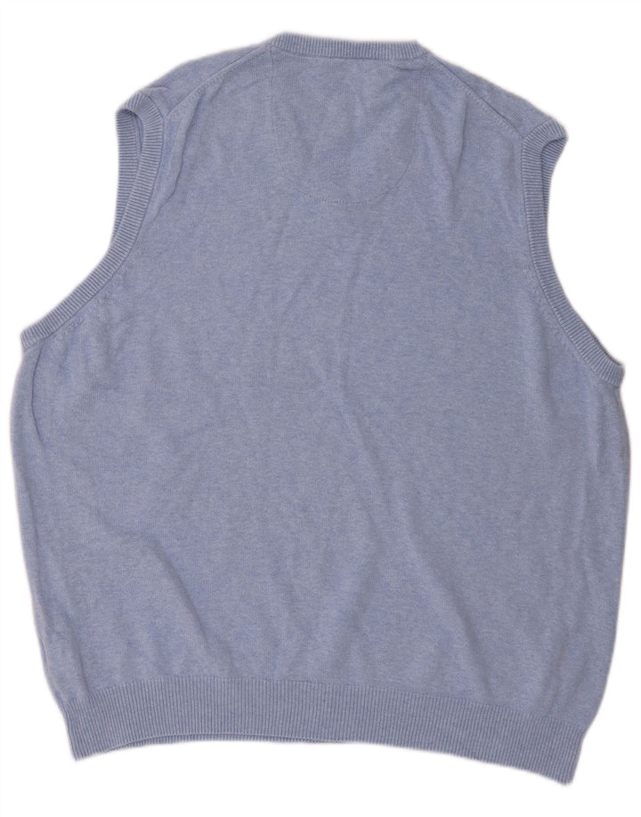 Marks & Spencer Herren Weste Tank Top XL Blau Baumwolle
