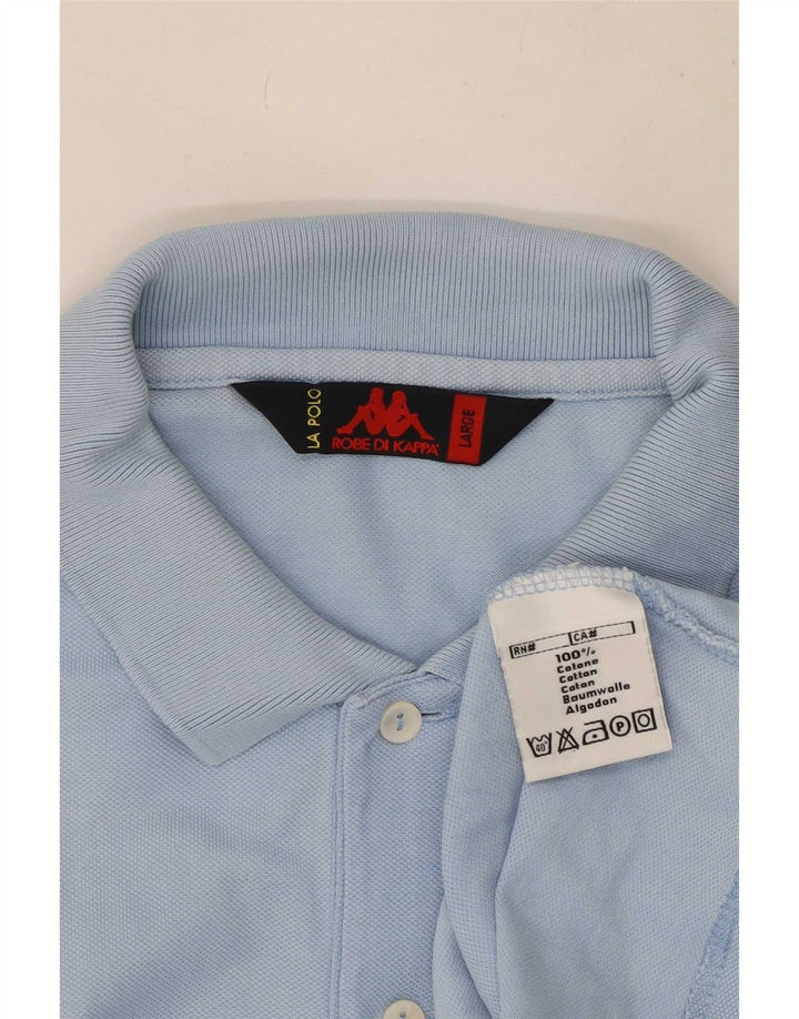 Kappa Herren-Poloshirt, große blaue Baumwolle