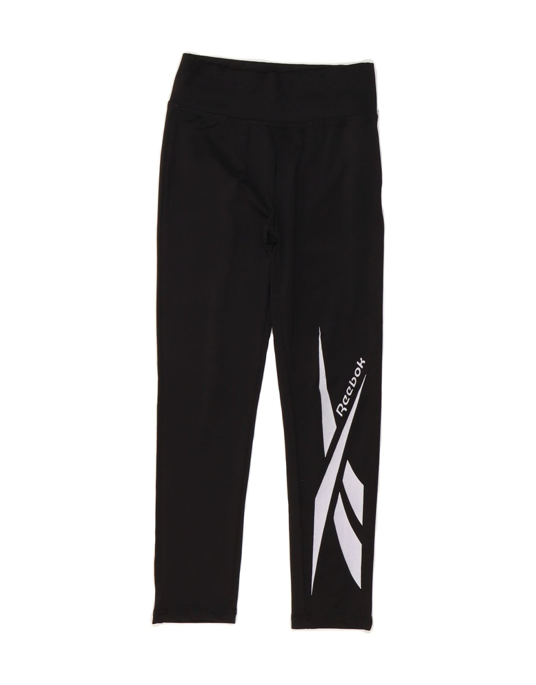 REEBOK Girls Graphic Leggings 9-10 Years  Black Polyester Vintage Reebok and Second-Hand Reebok from Messina Hembry 