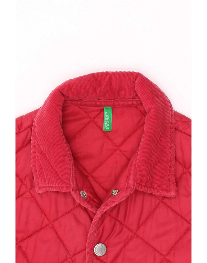 Benetton Steppjacke für Jungen, 6–7 Jahre, Größe S, Burgunderrot, Polyamid