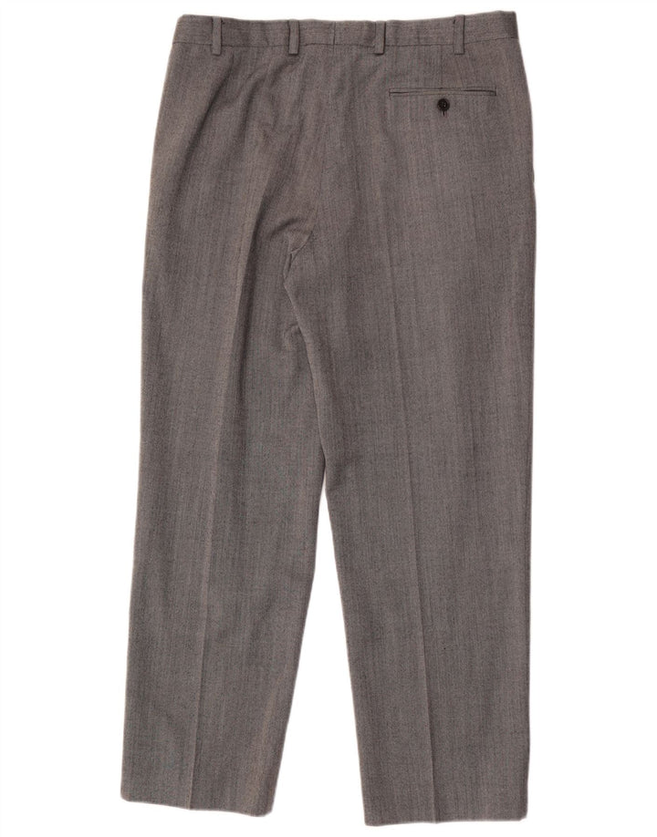 Marks & Spencer Performance-gerade Anzughose für Herren, W34, L29, graue Wolle