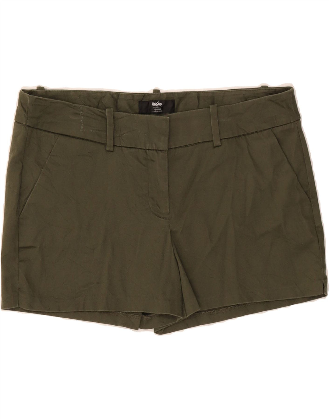 MOSSIMO Womens Stretch Chino Shorts US 12 Large W34 Green Cotton Vintage Mossimo and Second-Hand Mossimo from Messina Hembry 