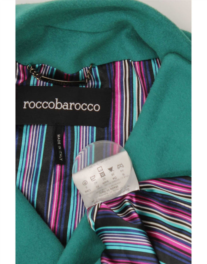 Roccobarocco Damen Bomberjacke mit 3/4-Ärmeln IT 44 Mittelgrünes Polyester