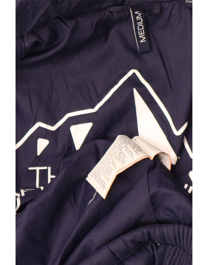SUPERDRY Damen Wattierte Jacke UK 12 Medium Marineblau Nylon
