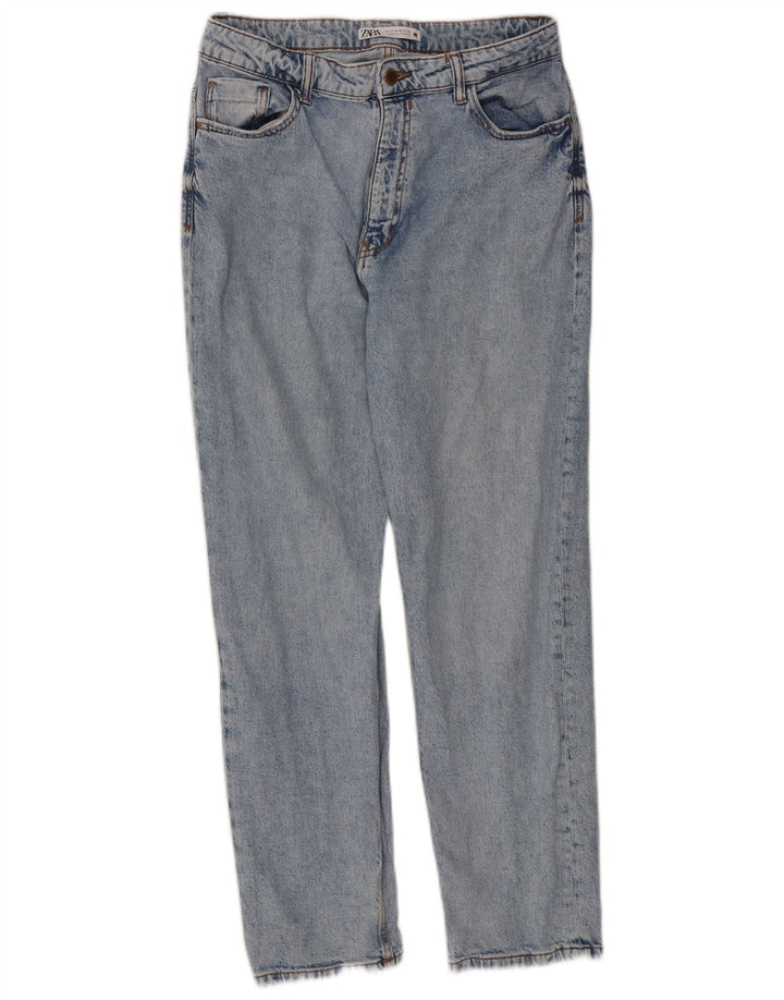 Zara Damen Straight Jeans EU 42 Large W32 L27 Blau