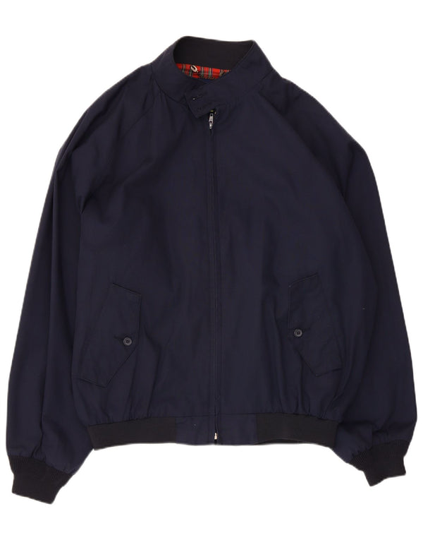 Vintage Herren Bomberjacke UK 42 XL Marineblau Polyester