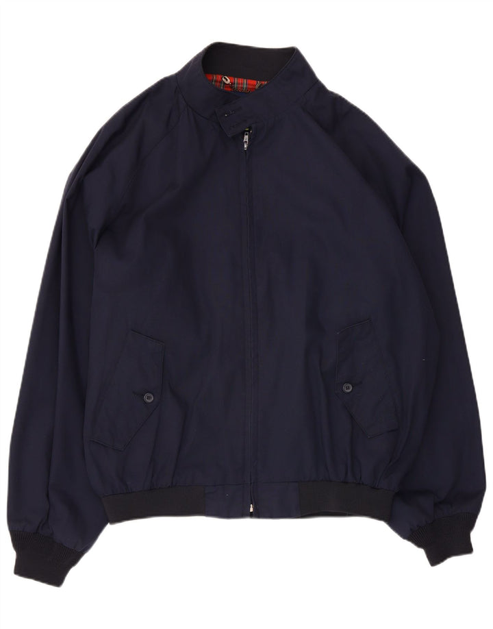 Vintage Herren Bomberjacke UK 42 XL Marineblau Polyester