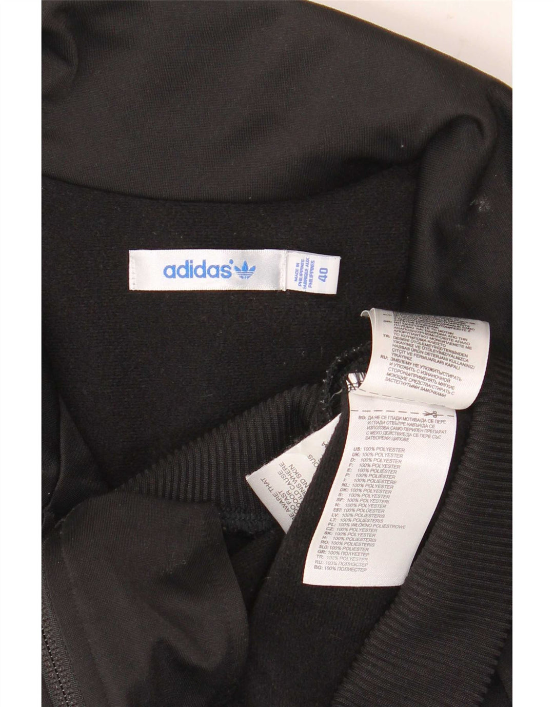 Adidas Damen Graphic Trainingsanzug Top Jacke EU 40 Medium Schwarz Polyester