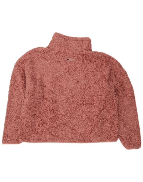 CHAMPION Damen-Fleecepullover in Übergröße, bauchfrei, mit Reißverschluss, UK 18, XL, Rosa