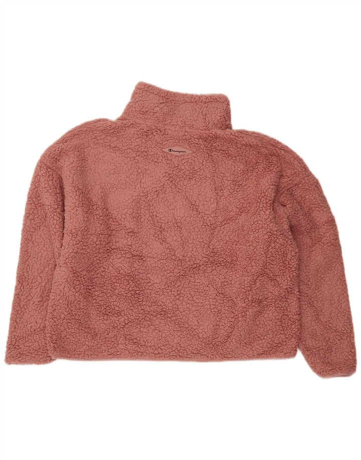 CHAMPION Damen-Fleecepullover in Übergröße, bauchfrei, mit Reißverschluss, UK 18, XL, Rosa