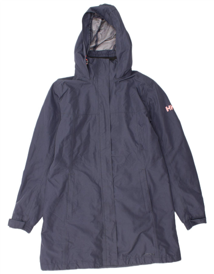 HELLY HANSEN Damen-Windbreaker-Mantel mit Kapuze, UK 14, mittleres Marineblau