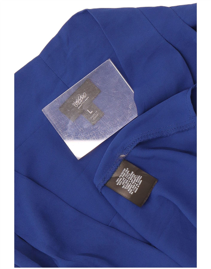 Mossimo Damen-Blusenoberteil mit 3/4-Ärmeln, UK-Größe 44, Größe L, Blau, Polyester