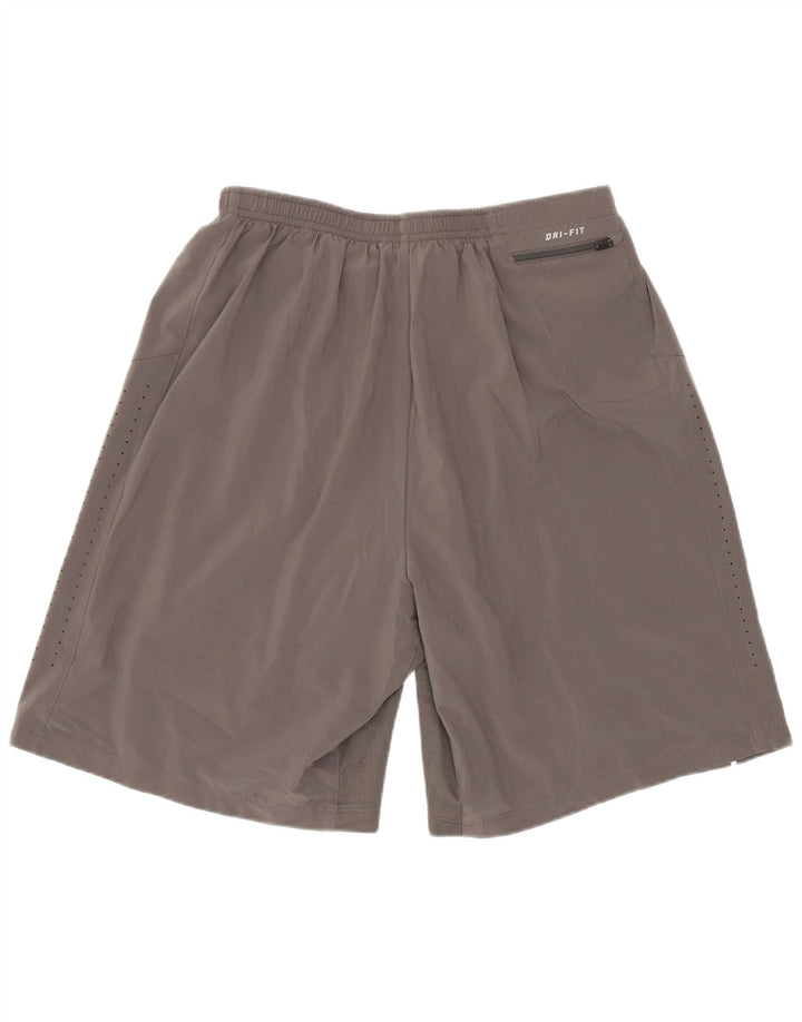 Nike Herren-Sportshorts aus mittelgrauem Polyester