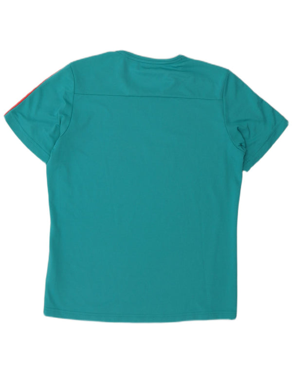 Adidas Mens Roma Graphic T-Shirt Top Medium Turquoise Polyester