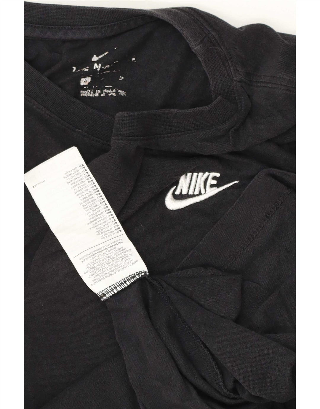 Nike Herren T-Shirt Top Small Schwarz Baumwolle