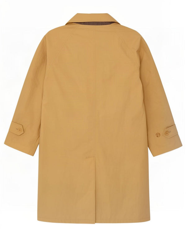 Aquascutum Damen Übergroßer Trenchcoat UK 12 Mittelgelbe Baumwolle