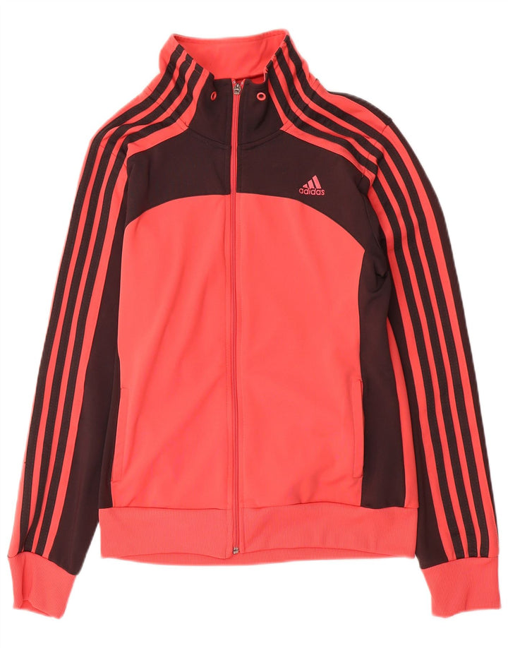 ADIDAS Damen Clima 365 Trainingsanzug Top Jacke UK 20 2XL Rosa Farbblock