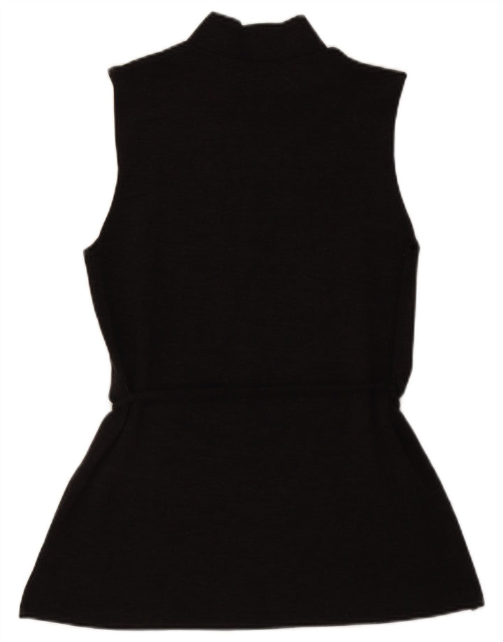 Zara Damen Ärmelloses Basic-Kleid UK 12 Mittelbraunes Polyester