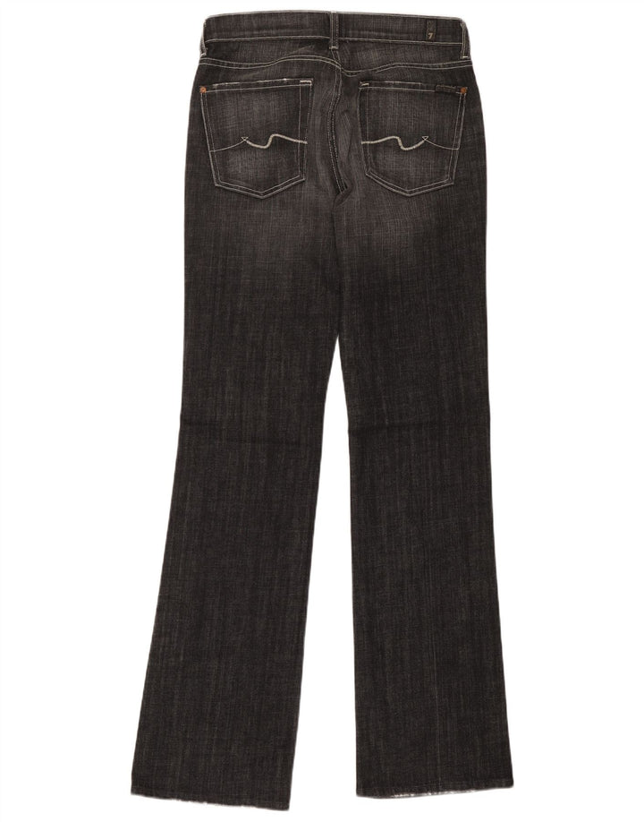 7 For All Mankind Damen Bootcut-Jeans W31 L36 Graue Baumwolle