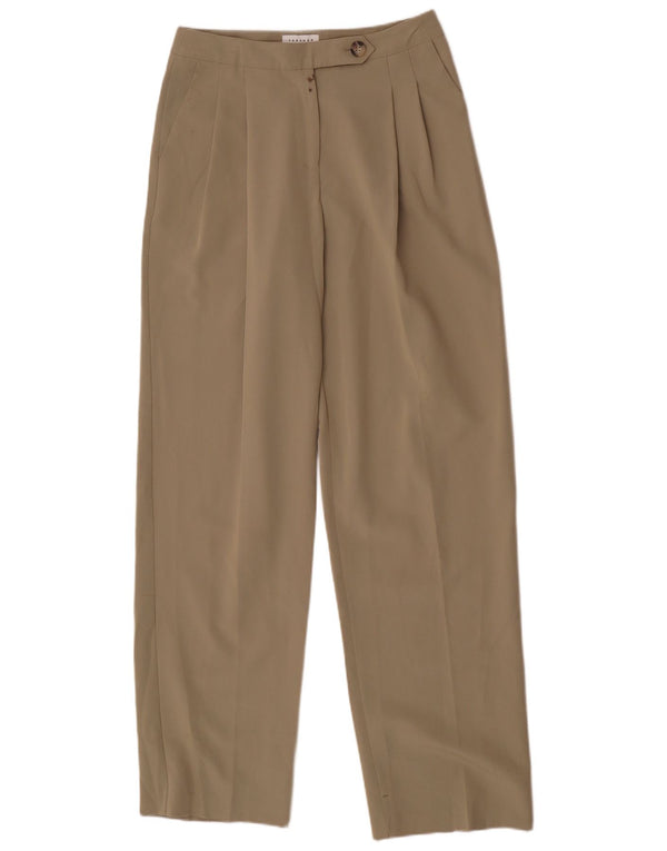 Topshop Damen Pegged Freizeithose UK 8 Small W26 L31 Beige Polyester