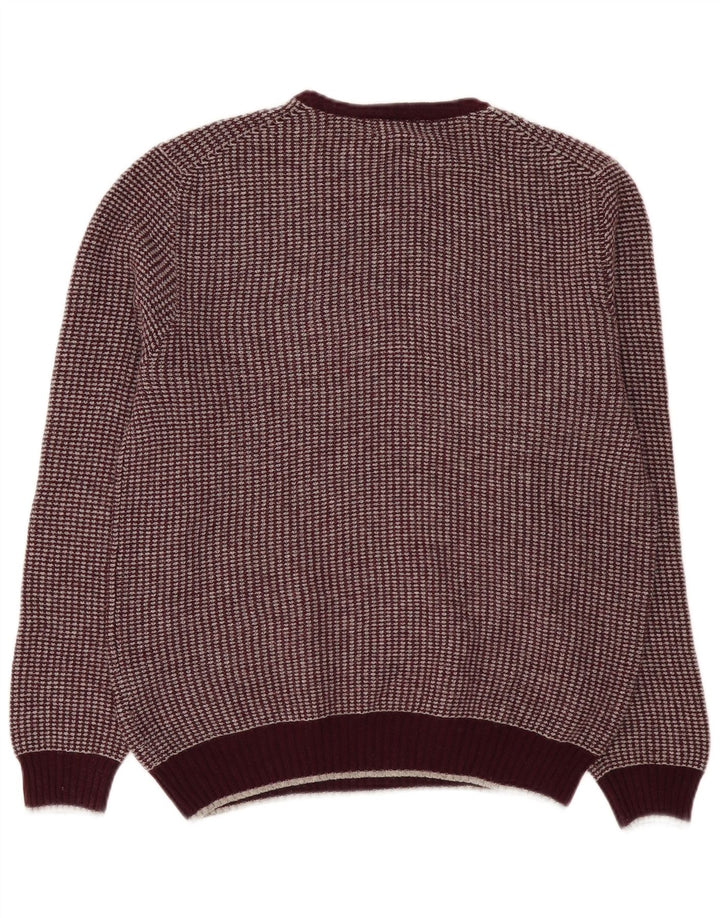 Marks & Spencer Herren-Pullover mit Rundhalsausschnitt, mittlerer burgunderroter Wolle