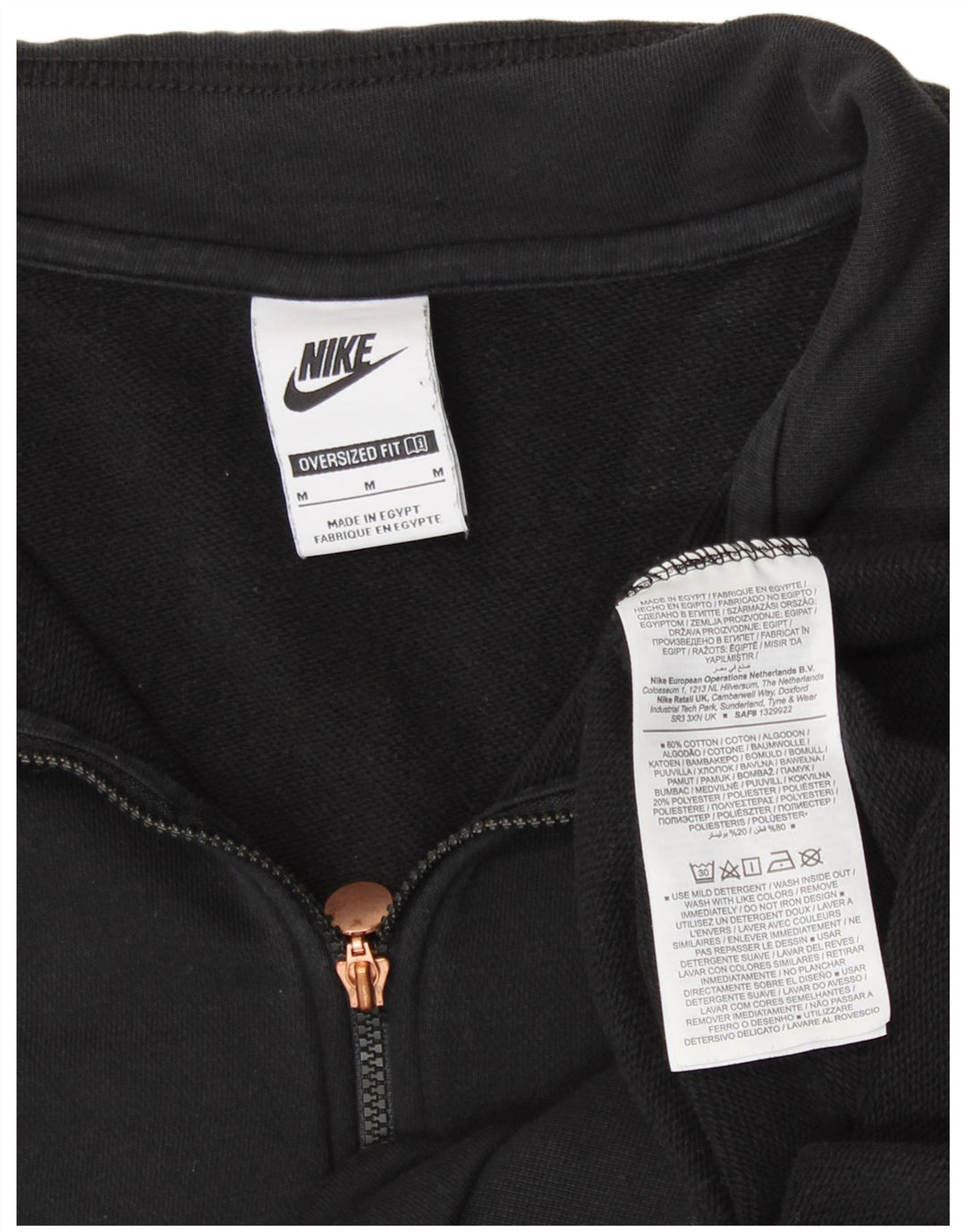 NIKE Damen-Sweatshirt mit übergroßem Grafikmotiv, Gr. 14, mittelschwarz