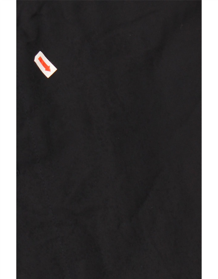 Hugo Boss Herrenmantel EU 56 3XL Schwarze Baumwolle