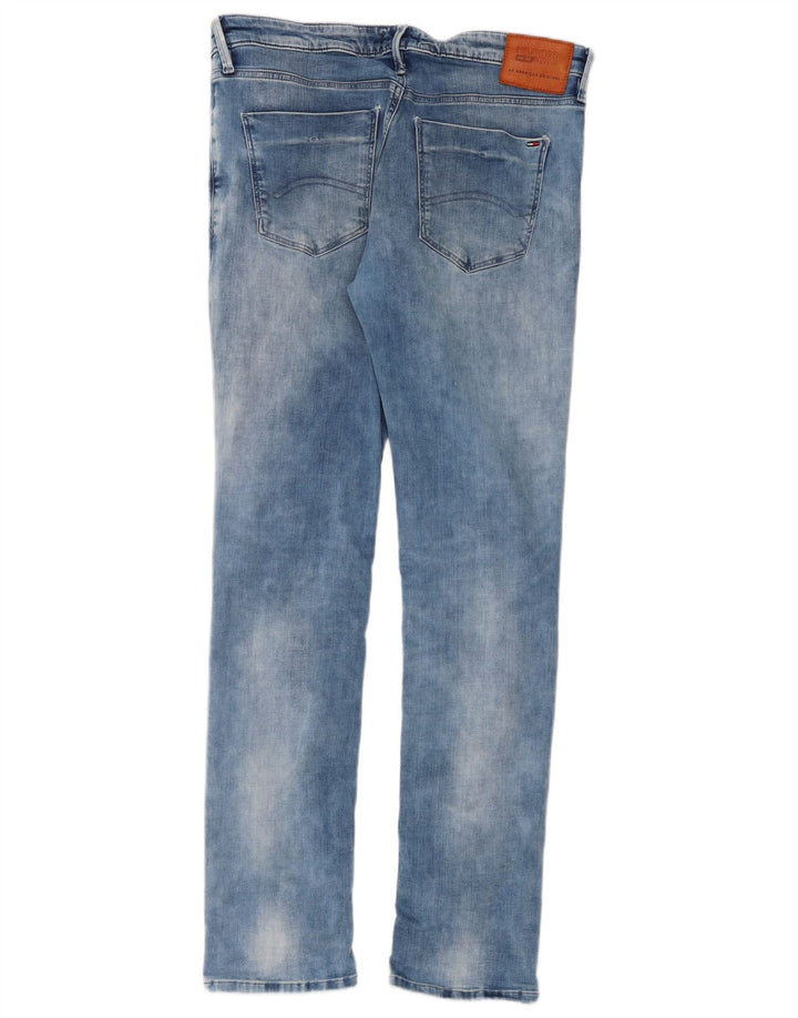 Tommy Hilfiger Herren Slim Jeans W34 L34 Blaue Baumwolle