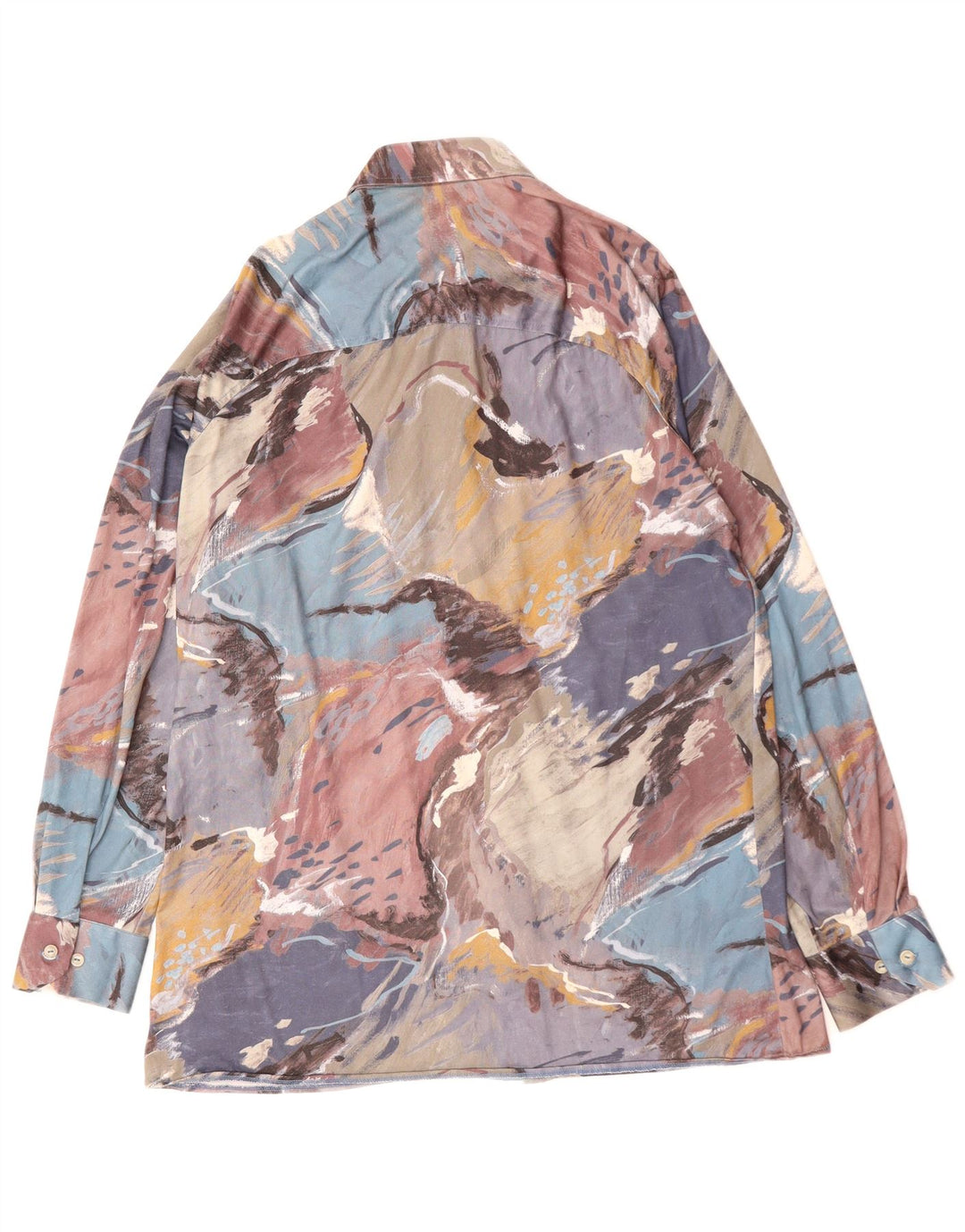 VINTAGE Herren-Hemd mit abstraktem Muster, mittelgroß, mehrfarbig