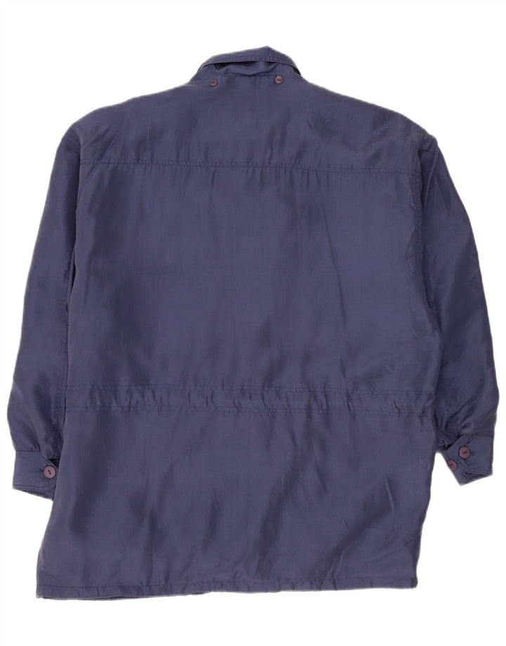 Vintage Herren Loose Fit Utility Jacke UK 36 Kleine blaue Seide