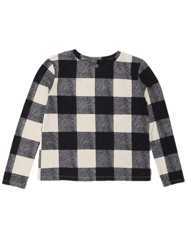 Marks & Spencer Damen Top Langarm UK 8 Small Marineblau Polyester