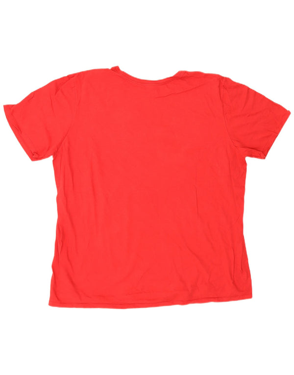Nike Herren Athletic Cut Graphic T-Shirt Top 2XL Rote Baumwolle