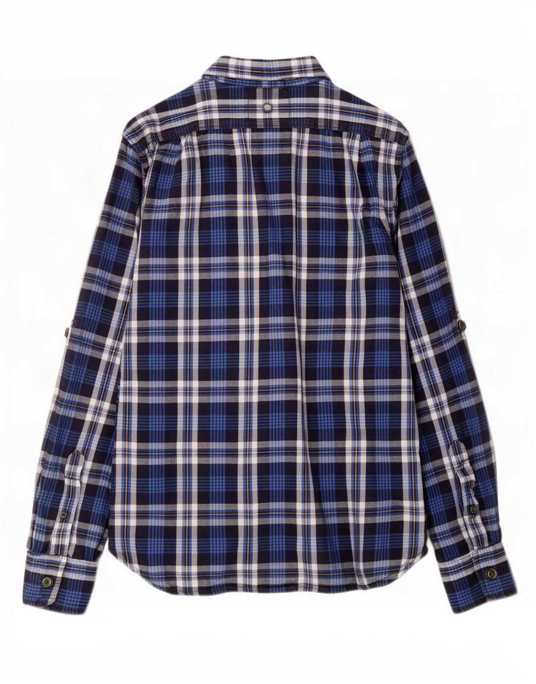 Superdry Herren-Flanellhemd, groß, marineblau, kariert, Baumwolle