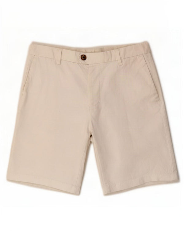 Reiss Herren Chinoshorts Medium W30 Weiße Baumwolle