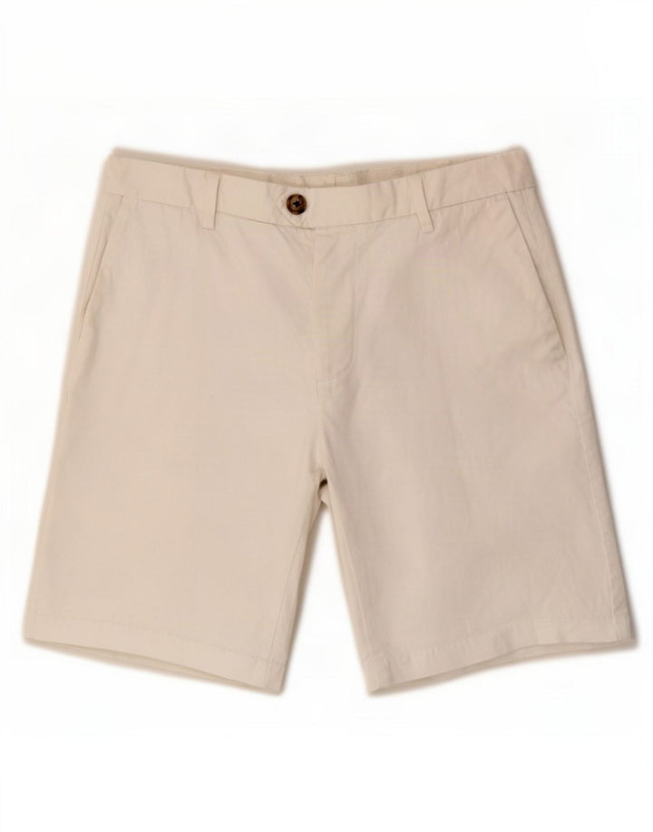 Reiss Herren Chinoshorts Medium W30 Weiße Baumwolle