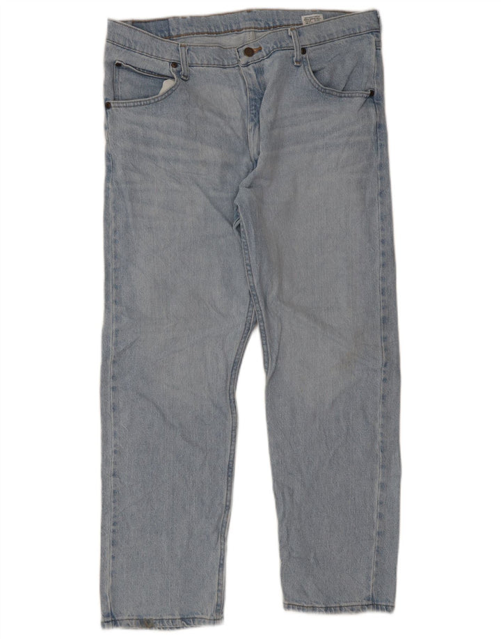 Wrangler Herren Straight Jeans W36 L29 Blaue Baumwolle