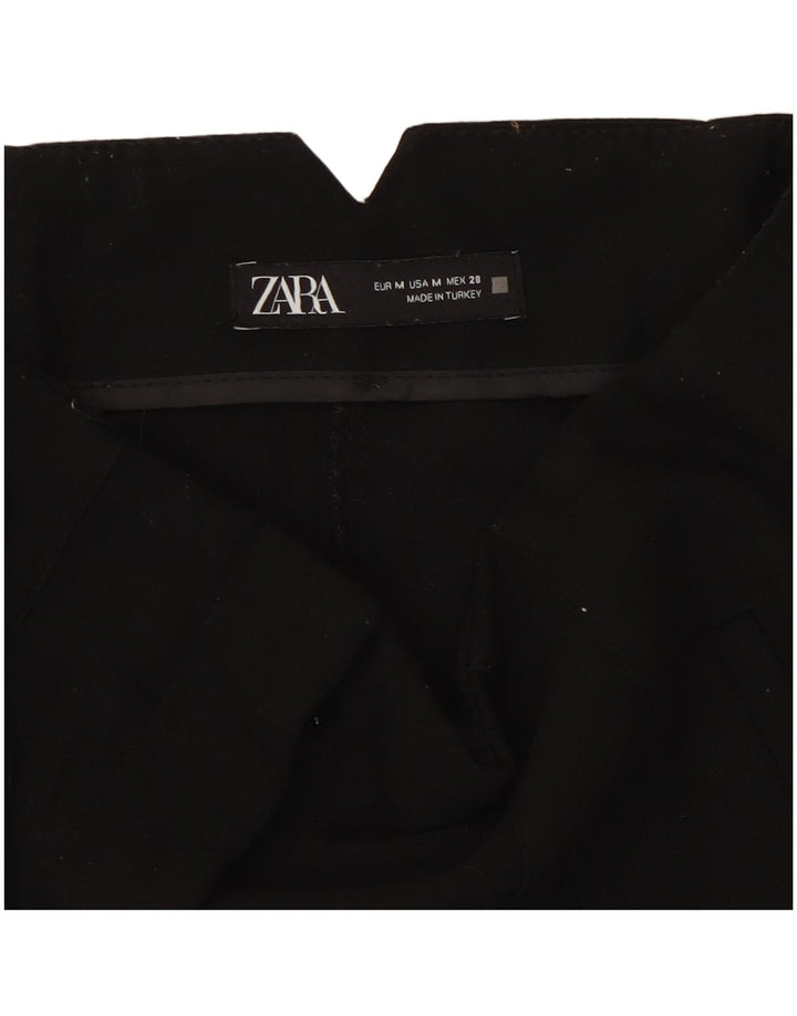 Zara Damen Tapered Freizeithose Medium W28 L26 Schwarz Polyester