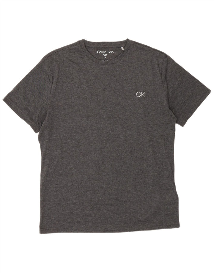 Calvin Klein Herren T-Shirt Top Mittelgraues Polyester