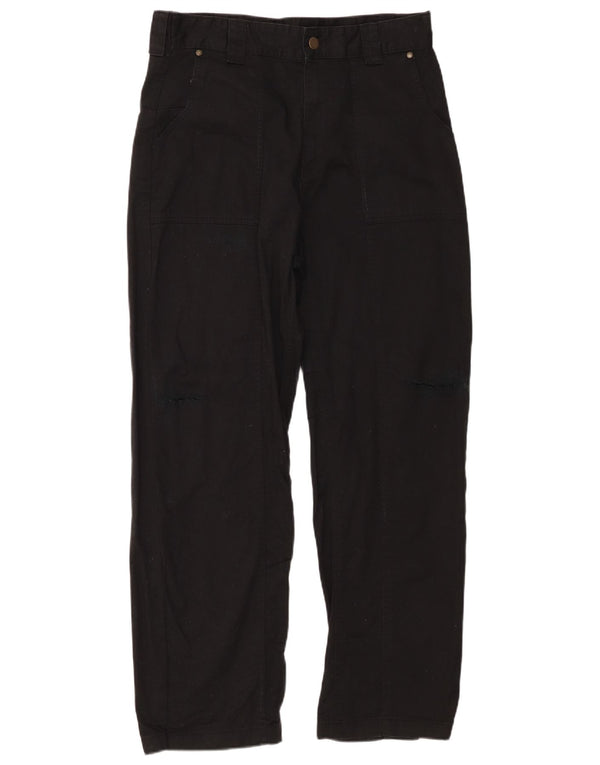 Zara Herren Distressed Straight Casual Hose EU 42 Large W32 L29 Schwarz