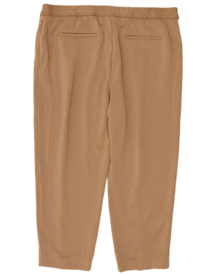 Marks & Spencer Damen-Hose, kurz geschnitten, UK 20, 2XL, W40, L25, Beige, Polyester