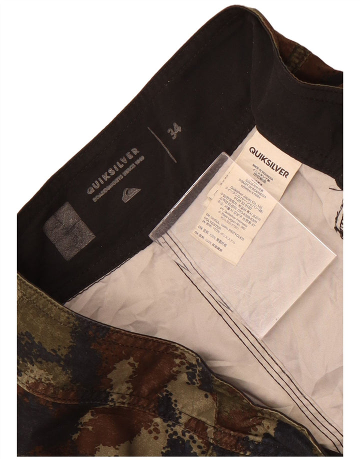 Quiksilver Herren-Badeshorts, groß, Khaki, Camouflage, Polyester