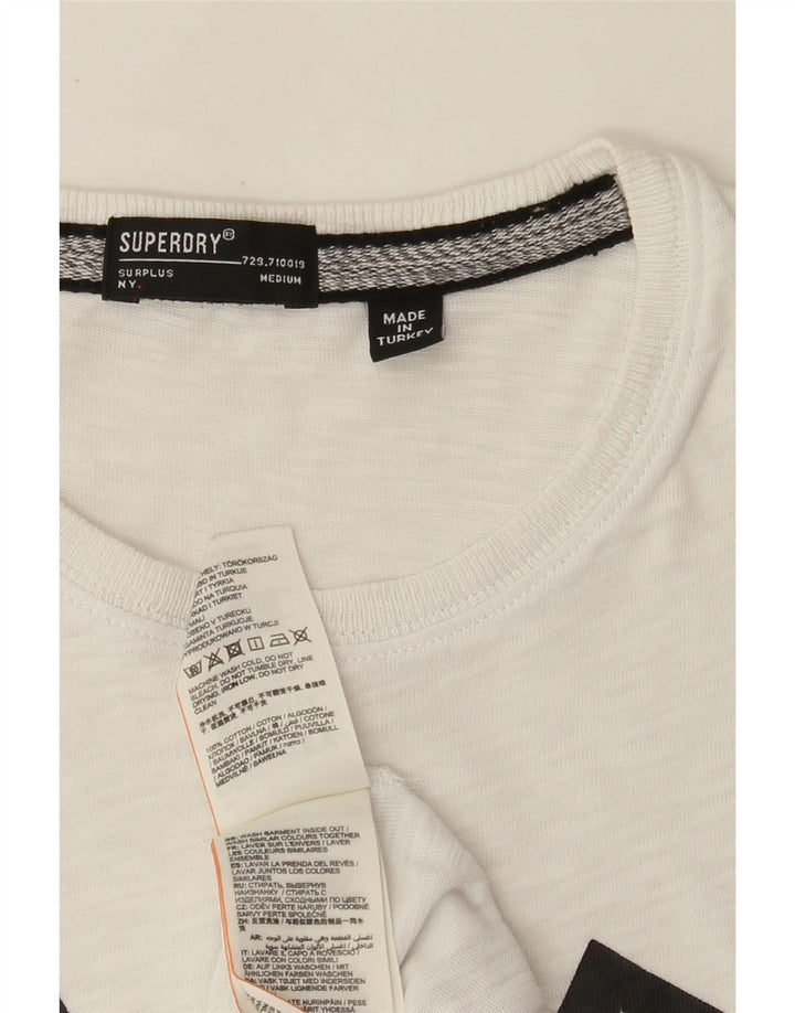 SUPERDRY Herren-T-Shirt mit Grafik, mittelweiße Baumwolle