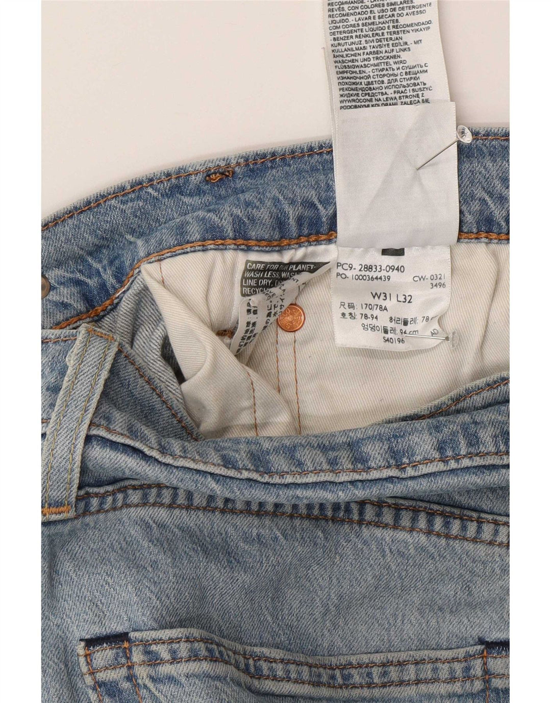 Levi's Herren 512 Slim Jeans W31 L32 Blaue Baumwolle