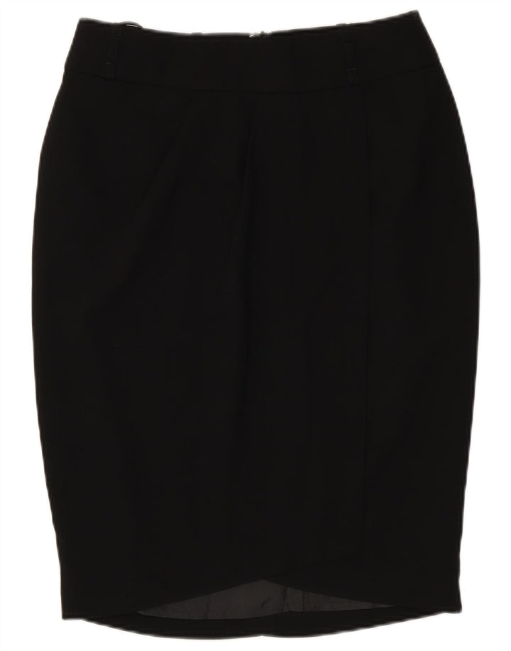 Marks & Spencer Damen Bleistiftrock UK 12 Medium W30 Schwarz Polyester