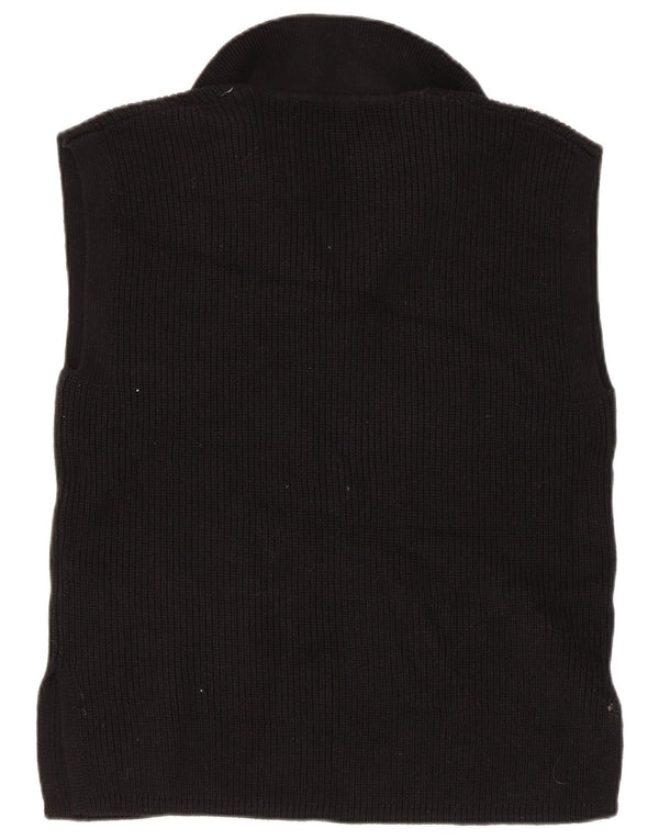 Marks & Spencer Damen Weste Tank Top UK 14 Medium Schwarz Baumwolle