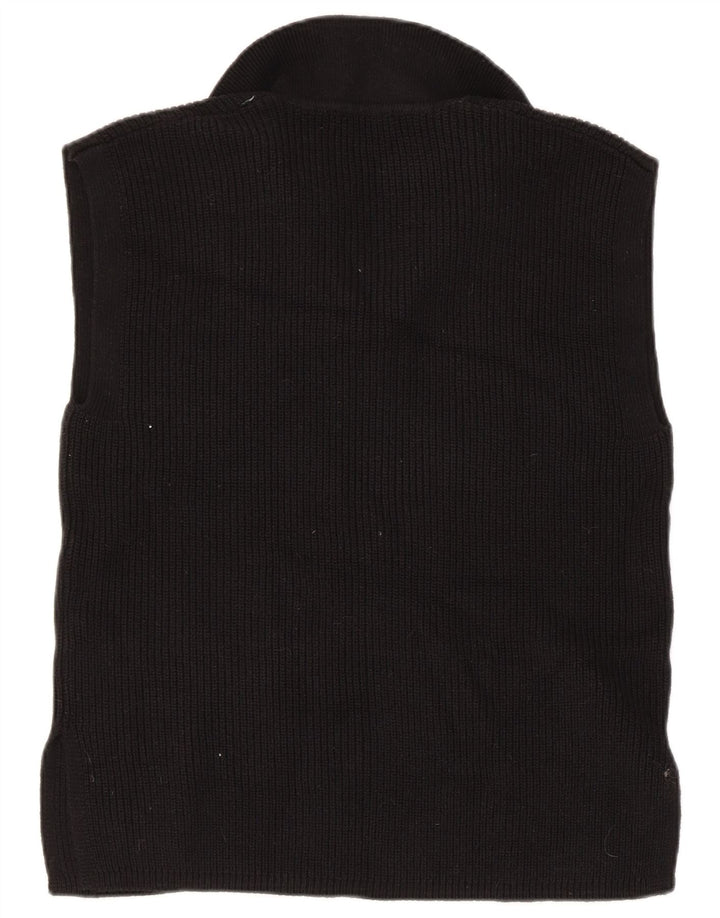 Marks & Spencer Damen Weste Tank Top UK 14 Medium Schwarz Baumwolle