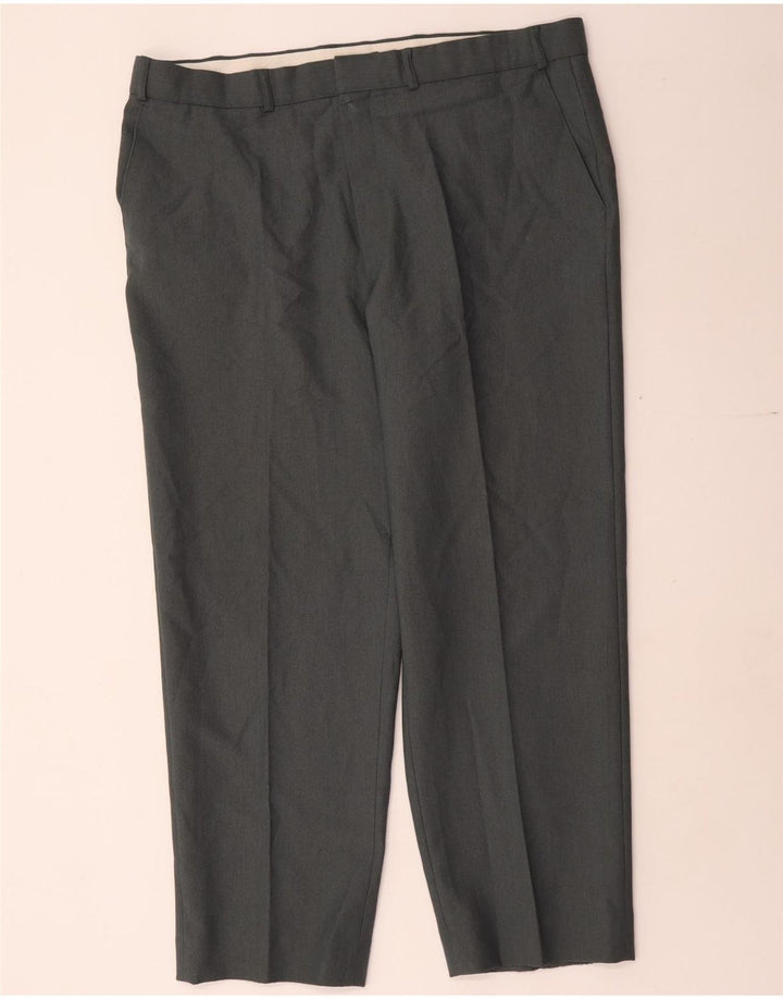 Gerade Herren-Chinohose von Marks & Spencer, Breite 40, Länge 29, Grau, Polyester